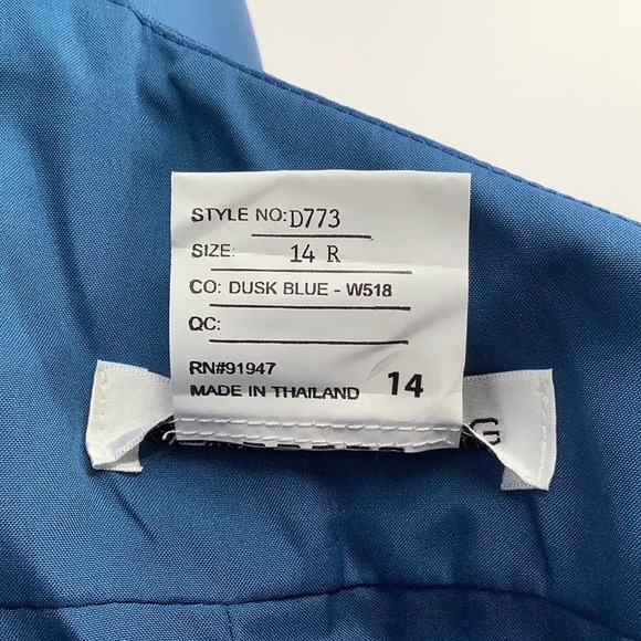 NEW! Alfred Sung Sz 14 High Neck Open Back Satin Cocktail Dress $200 msrp I21-16 - Picture 6 of 11